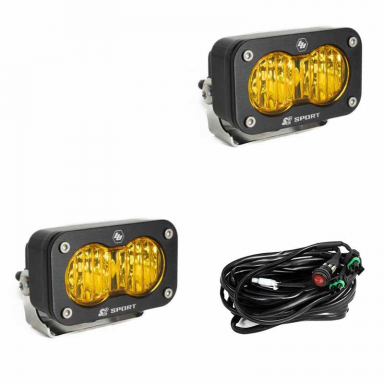 S2 Sport Amber Wide Cornering LED Pod Light | Baja Designs 547815